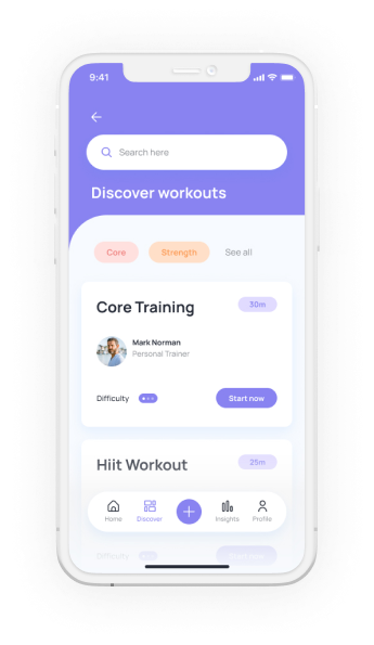 workout app template