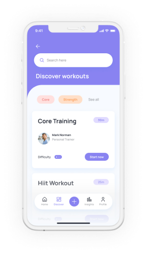fitness app template